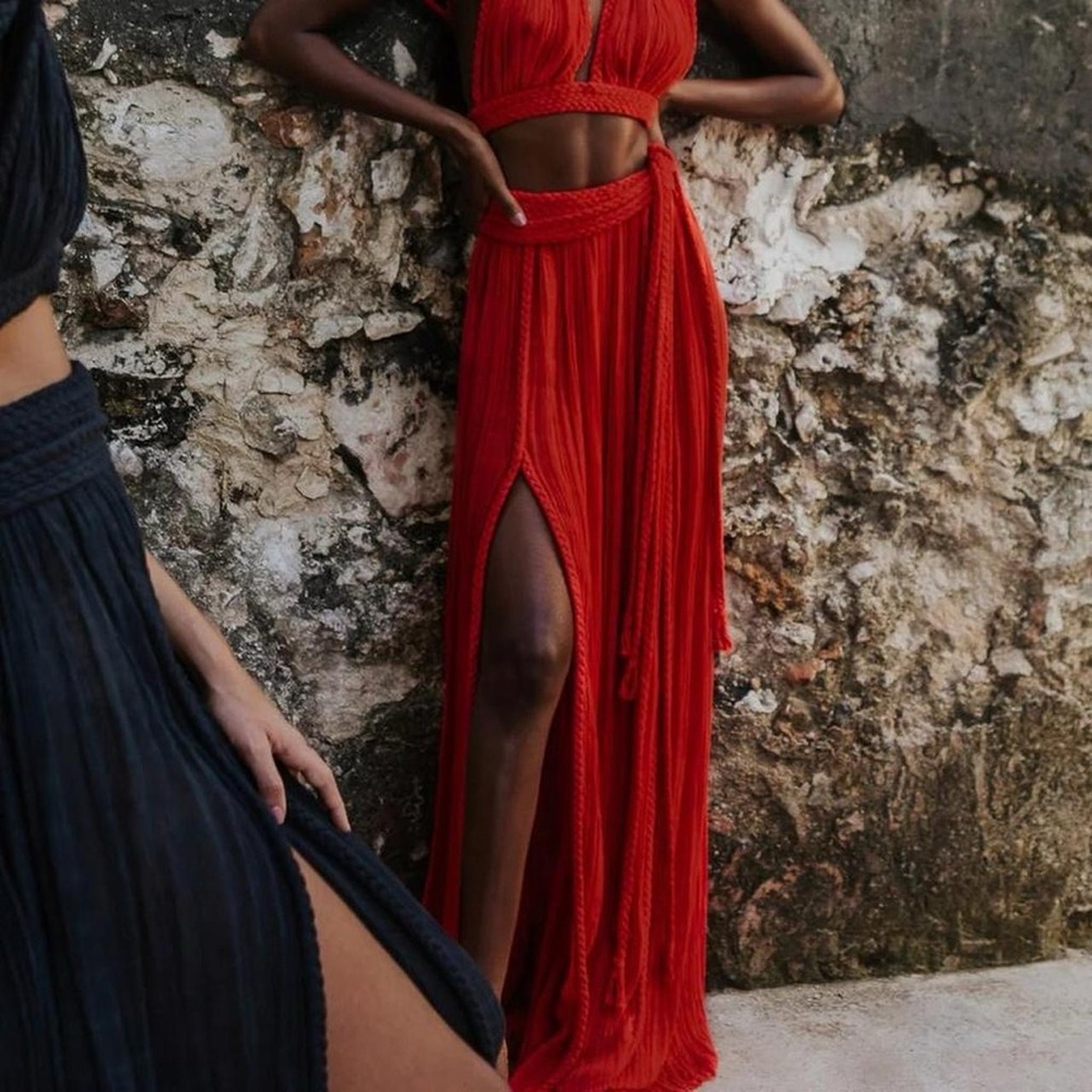 Kasia Kuleny Aphrodite Skirt in Cherry